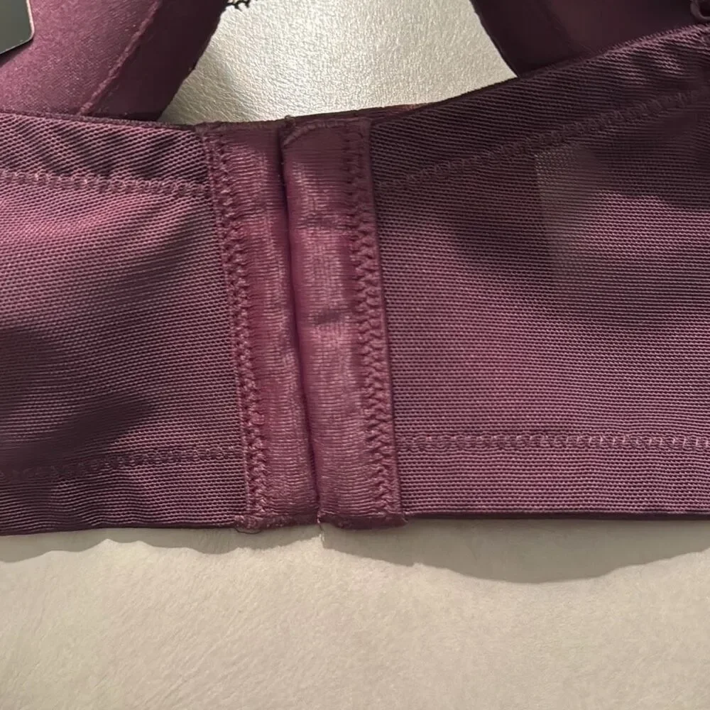 Torrid Push-Up Bra Plunge Lace Grape Purple 46DDD NWT